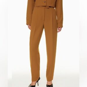 Wilfred Aritzia Broadcast Trouser Chestnut High Waisted Pleated Pants Size 4